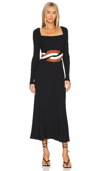 Inertia Midi Dres in Black | Revolve Clothing (Global)