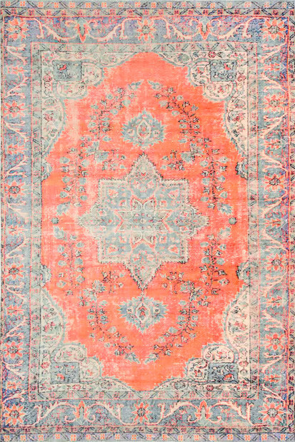 Rust Star Medallion Flatweave Area Rug | Rugs USA