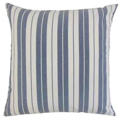 Henley Cotton Throw Pillow Color: Navy, Size: 18" x 18" | Wayfair North America