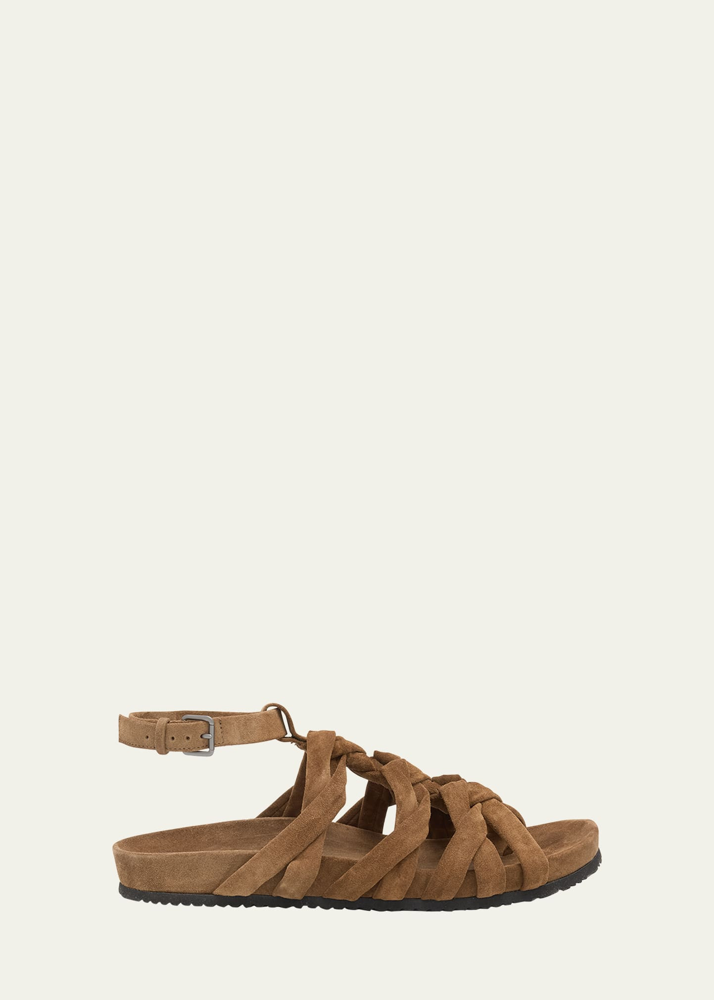 Brunello Cucinelli Suede Monili Gladiator Sandals | Bergdorf Goodman