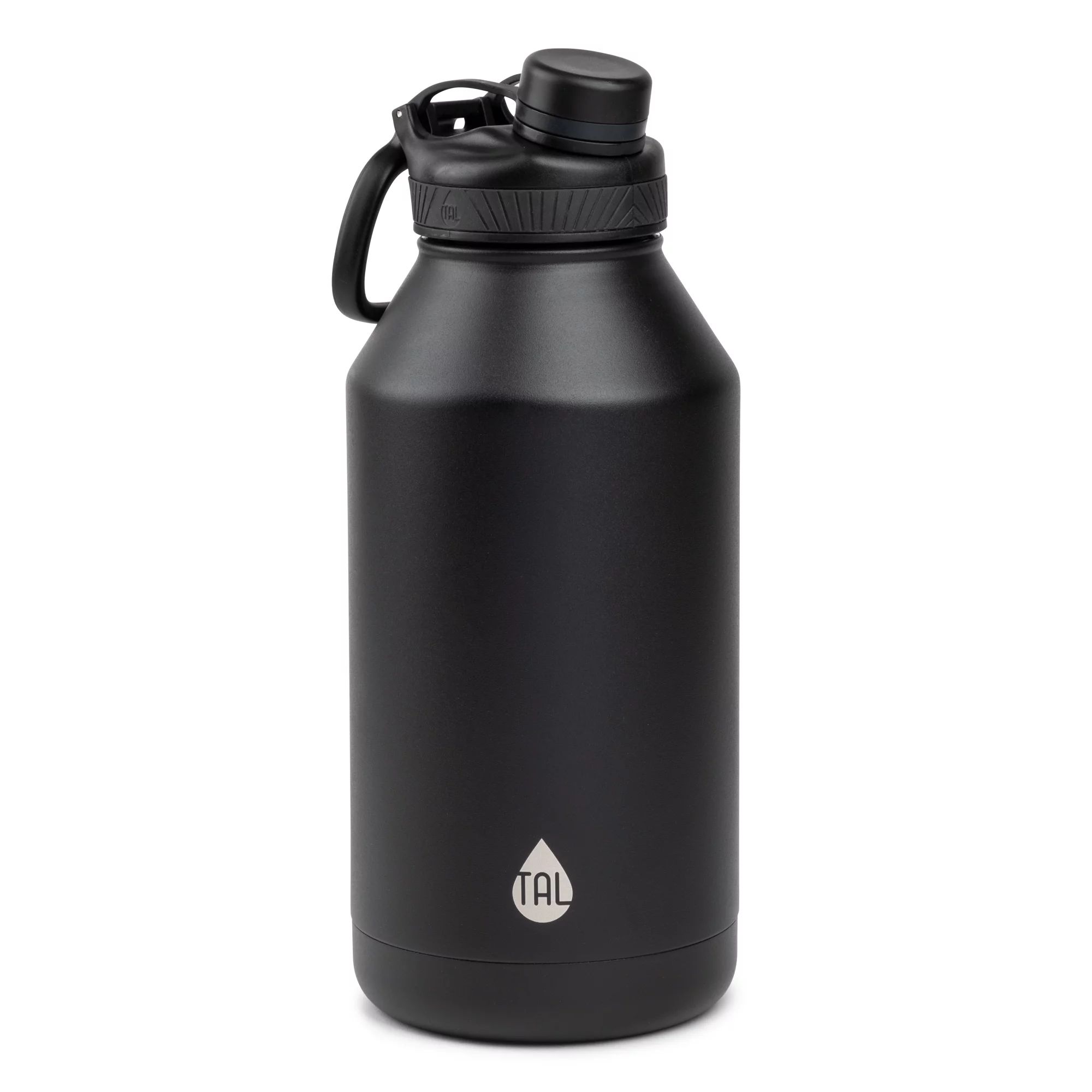 TAL Ranger 64 oz Black Solid Print Stainless Steel Water Bottle with Wide Mouth Lid - Walmart.com | Walmart (US)