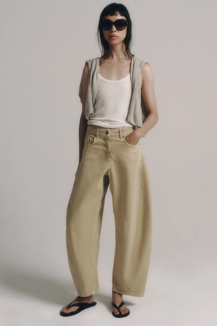 MID-RISE - BALLOON LEG - ANKLE LENGTHZARA WOMAN COLLECTIONMid-rise jeans with belt loops. Five po... | Zara US