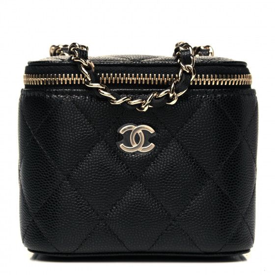 CHANEL

Caviar Quilted Mini Vanity Case With Chain Black | Fashionphile