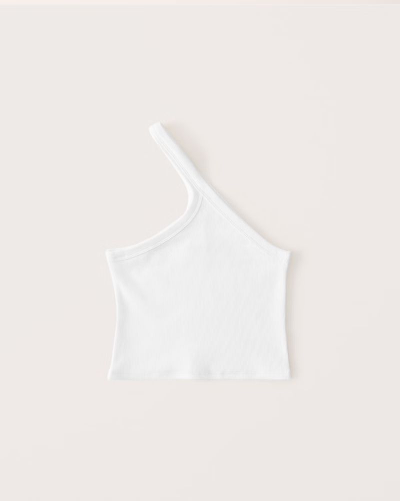 Women's Ribbed Asymmetrical Tank | Women's Tops | Abercrombie.com | Abercrombie & Fitch (US)