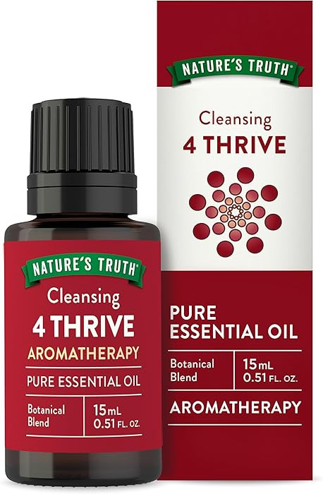 Nature's Truth 4 Thrive Essential Oil | 15 mL | with Eucalyptus, Rosemary, Lemon, and Clove Oils ... | Amazon (US)