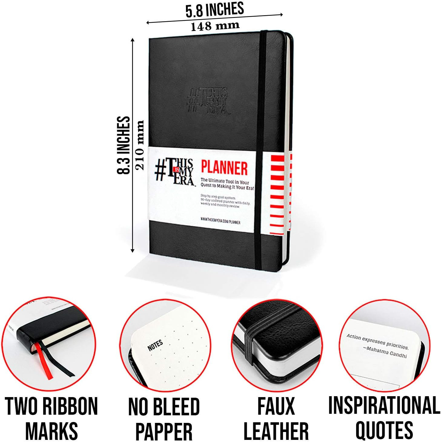 This is My Era A5 Undated Planner & Goal Journal - Daily, Weekly and Monthly Personal Life Planne... | Amazon (US)