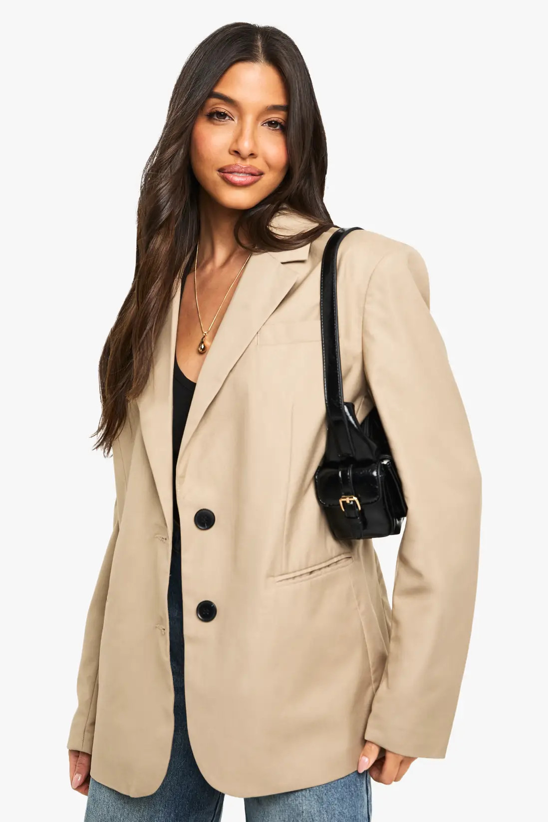 Suits | Oversized Hem Split Single Breasted Blazer | boohoo | Boohoo.com (UK & IE)