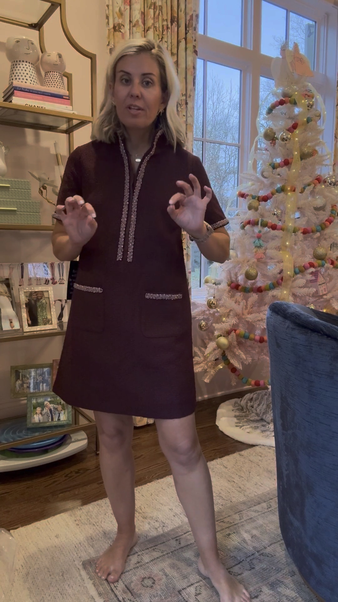 Oh the details!!!

XS dress and I’m in love- we are wearing this super dressy and also not as dressy- hows that for versatile! Ha

#LTKHoliday #LTKSeasonal #LTKootd