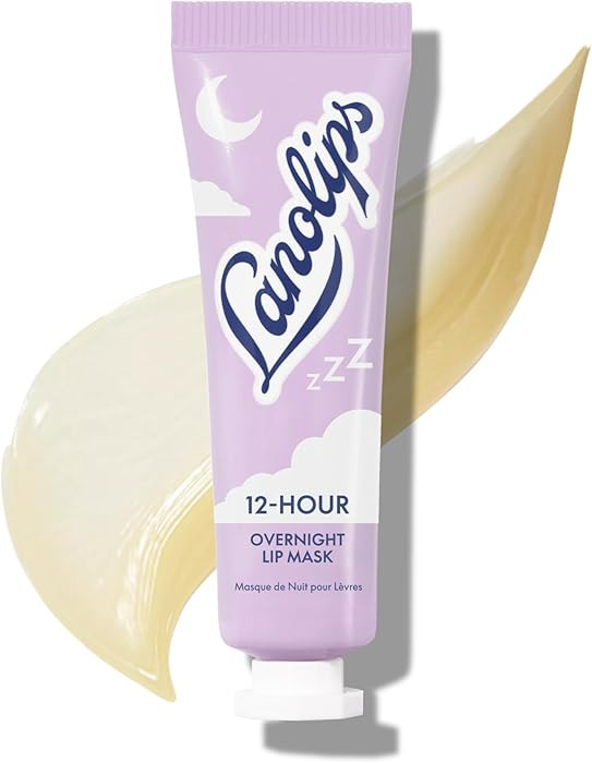 Lanolips 12 Hour Overnight Lip Mask - Rich Lanolin Lip Balm with Hyaluronic Acid, Vitamin C & Cer... | Amazon (US)