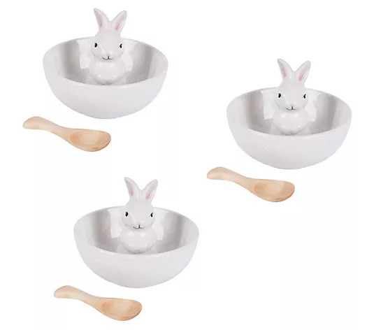 Make Your Selection: Temp-tations Special Edition Candy Dishes with Wood Serving Spoons | QVC