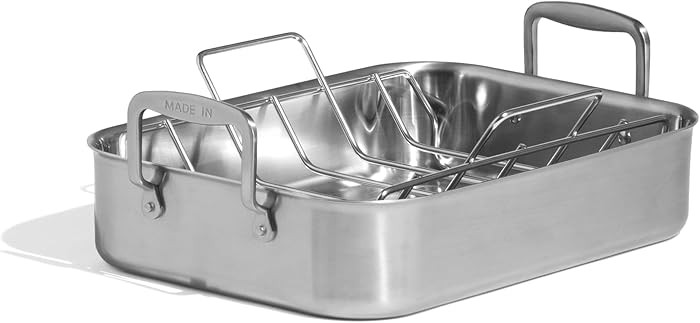 Made In Cookware - Stainless Clad Roasting Pan - 3-Ply Stainless Clad - Professional Cookware - C... | Amazon (US)