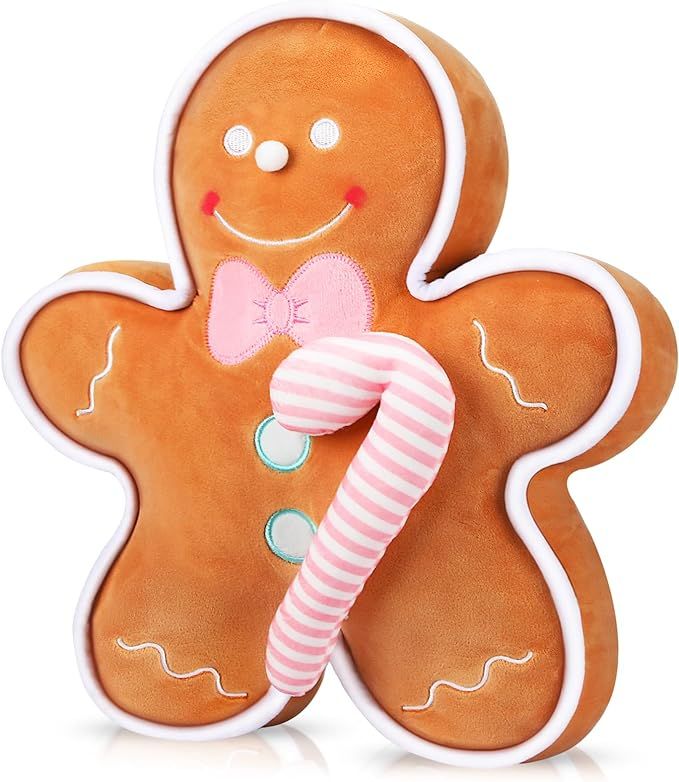 Liliful Christmas Plush Stuffed Toy 16 Inch Stuffed Gingerbread Man Toy Soft Aesthetic Gingerbrea... | Amazon (US)