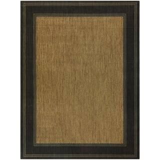 StyleWell Black/Brown 5 ft. x 7 ft. Border Indoor/Outdoor Area Rug 3102403 | The Home Depot