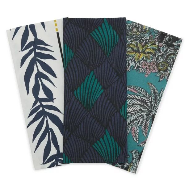 Tropical Toile Kitchen Towel 3 Piece Set, Radiant Green by Drew Barrymore Flower Home | Walmart (US)