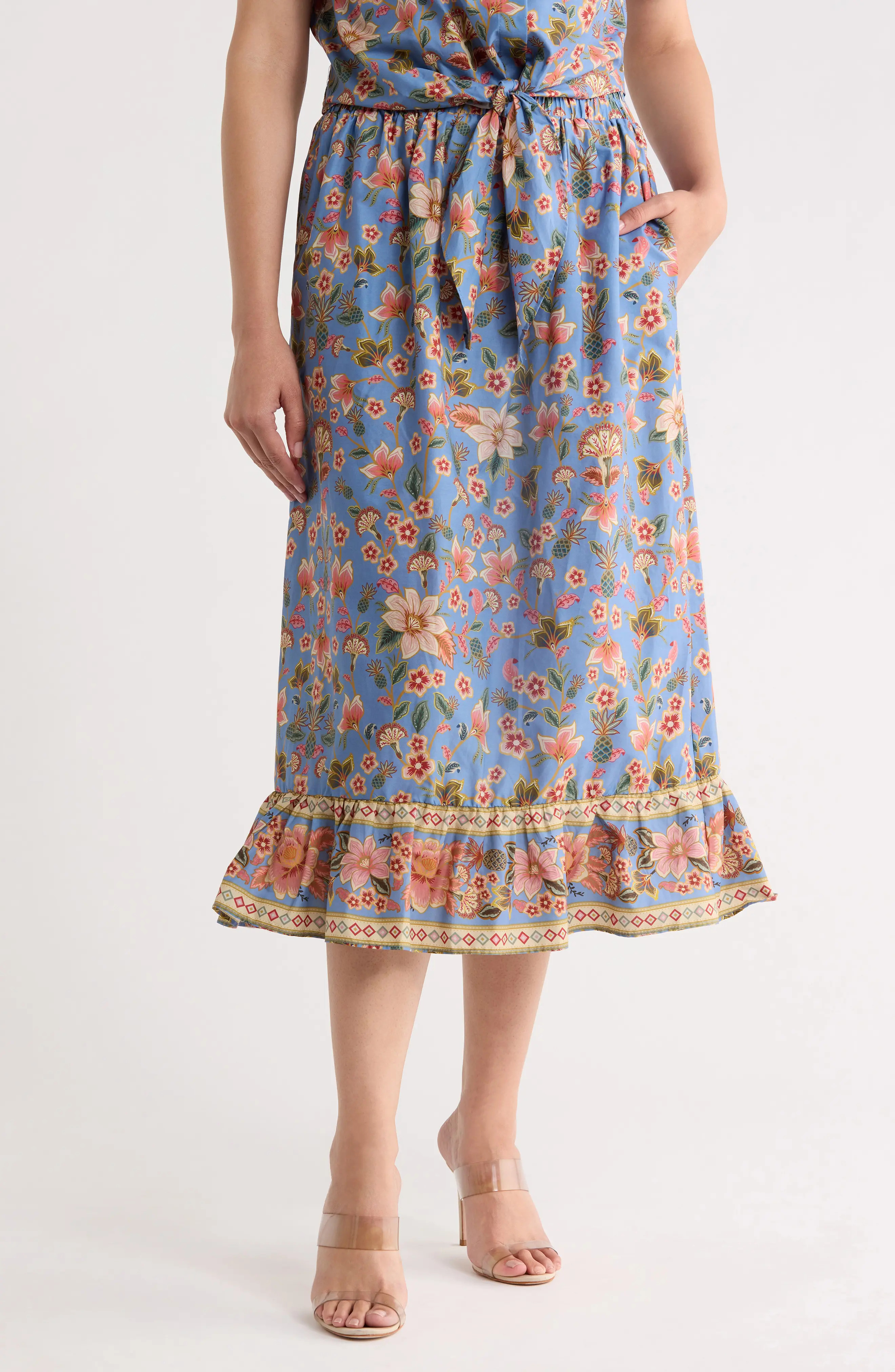 Ruffle Hem Cotton Poplin Skirt (Women) | Nordstromrack | Nordstrom Rack