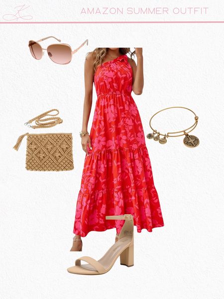 Loving this amazon dress for summer! 

Amazon fashion, Amazon dresses, nude heels, sunglasses, summer sunglasses, summer outfit, sandals, straw purse, summer fashion, Amazon finds, Amazon dress, red dress, pink dress 

#LTKOver40 #LTKFindsUnder100 #LTKStyleTip