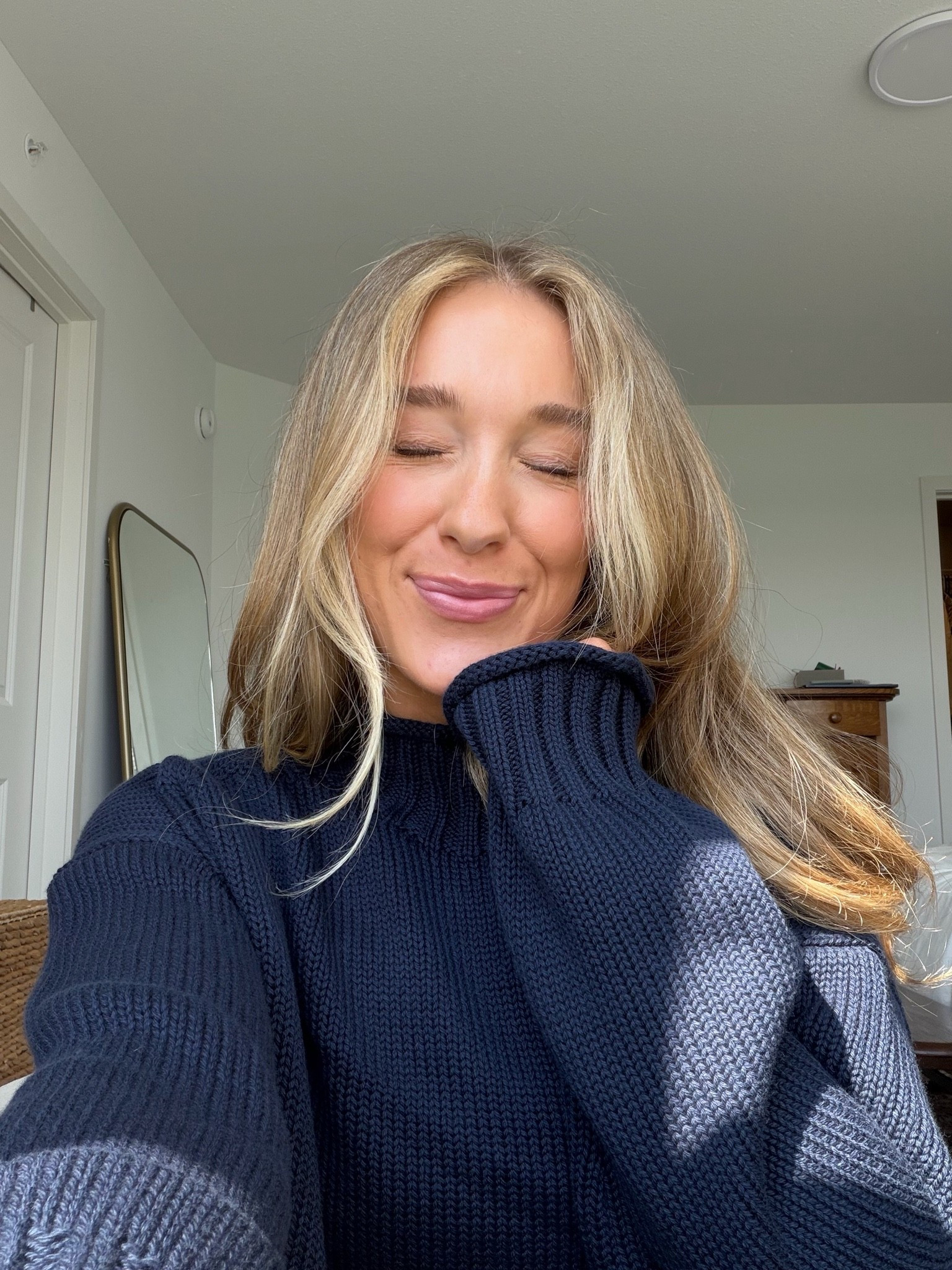 The jcrew roll neck sweater is as perfect as everyone says 😍 I got medium for an oversized look! I might try a small