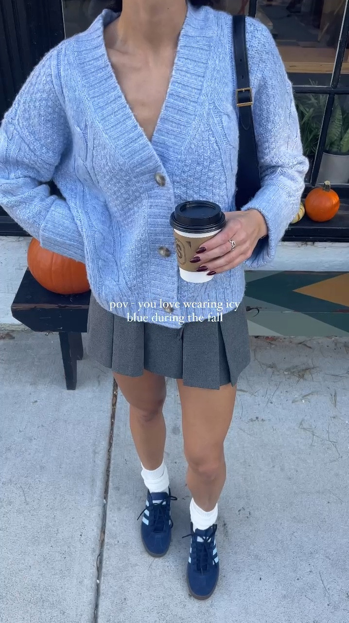 loving light blues for fall right now ! cardigan is size small 🥣🤍🪽✨ more colors avail too ! 

#LTKCyberWeek #LTKSeasonal #LTKHoliday