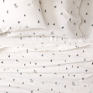 Cotton Percale Skiers Sheet Set | West Elm (US)