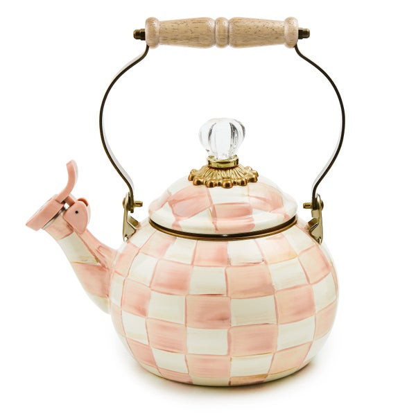 MacKenzie-Childs Rosy Check Whistling Tea Kettle | MacKenzie-Childs