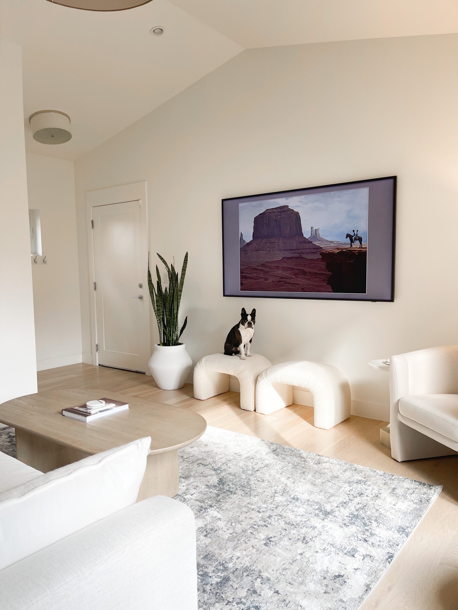 Neutral, modern living room inspo. Great materials for pets and kids. 

#LTKhome