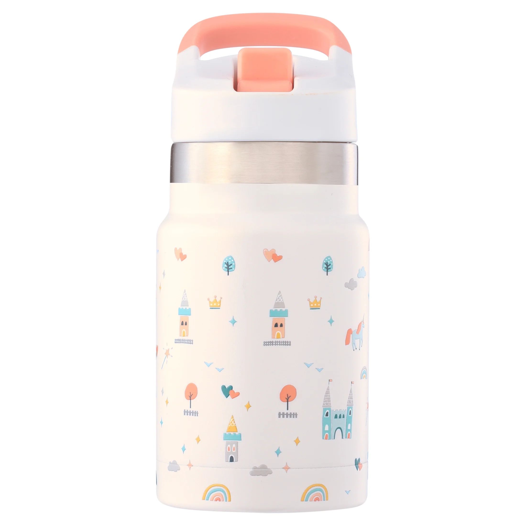 Ozark Trail 12 oz Double-Wall Stainless-Steel Flip-Top Kid's Water Bottle, Castle | Walmart (US)