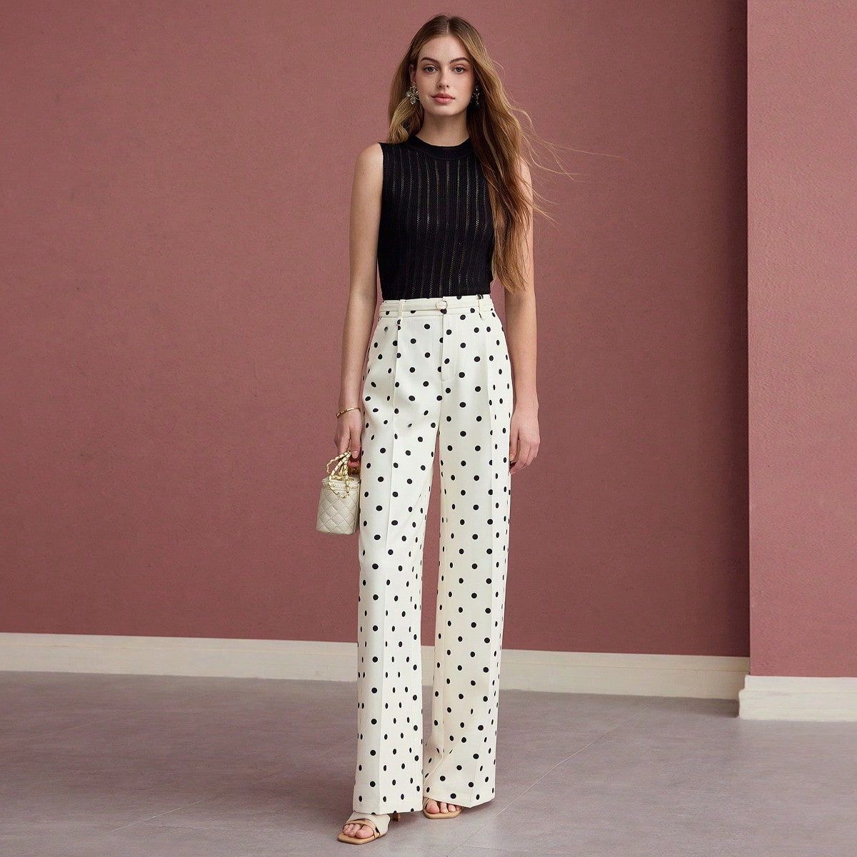 MOTF PREMIUM CALÇA COM VINCO DE PRESSÃO DE POÁS | SHEIN