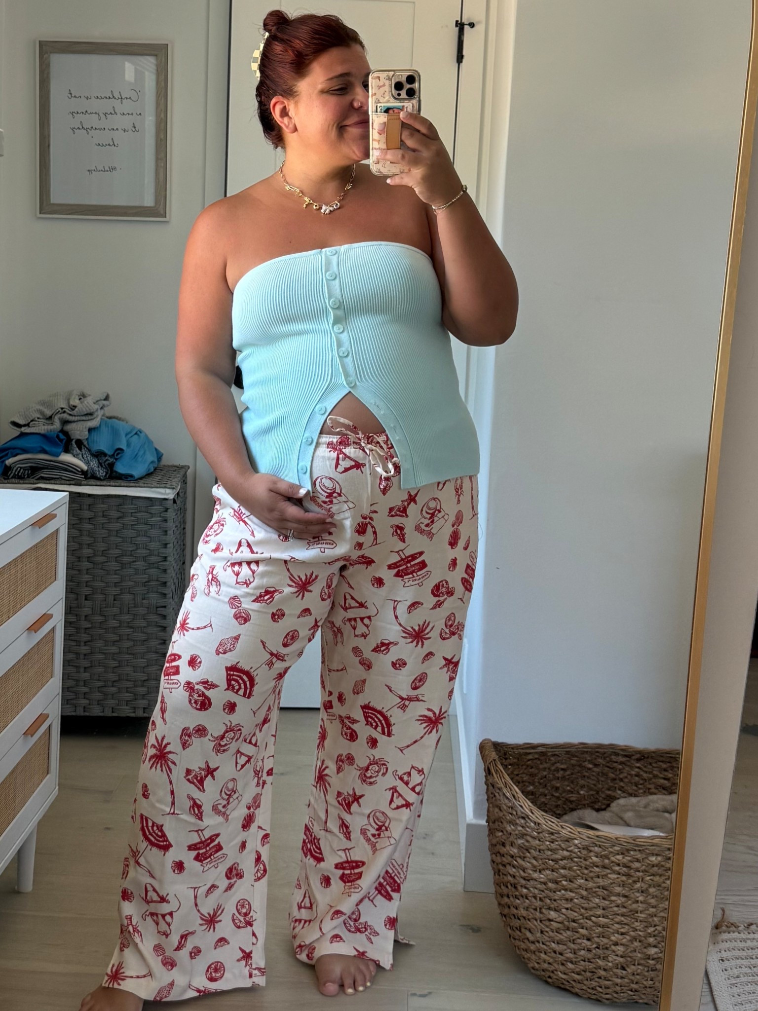 this fit is summer in a feeling!!!

sizing // 
L top - on sale!
L pants (they run very oversized) and come in several prints/colors 

#LTKPlusSize #LTKFindsUnder50 #LTKMidsize