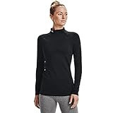 Under Armour Women's Standard ColdGear Authentics Mock Neck, Black (001)/White, Small | Amazon (US)