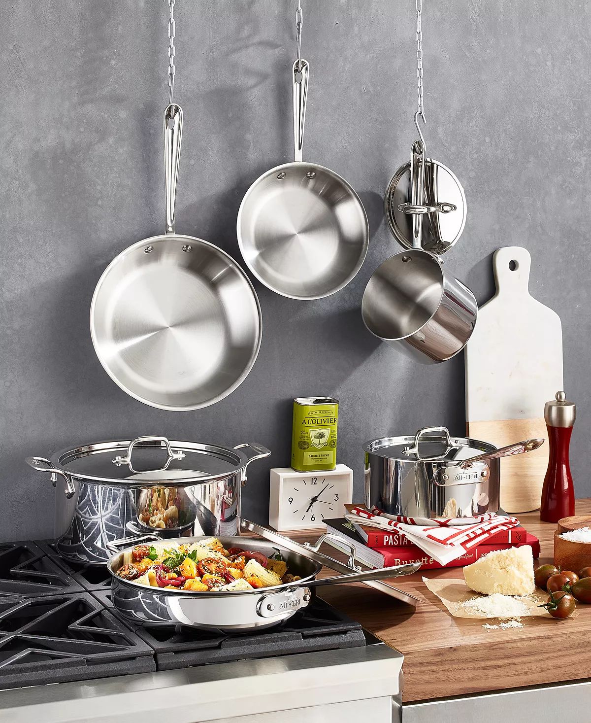 D3 Stainless Steel Cookware Set, 10 Piece | Macys (US)
