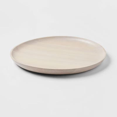 12" Rubberwood White Washed Serving Platter - Threshold™ | Target