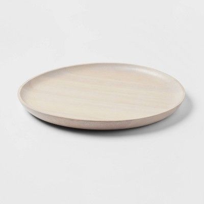 12" Rubberwood White Washed Serving Platter - Threshold™ | Target