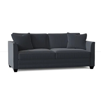 Wayfair Custom Upholstery Sarah 77" Square Arm Sofa Body Fabric: Fandango Indigo, Throw Pillow Fabri | Wayfair North America