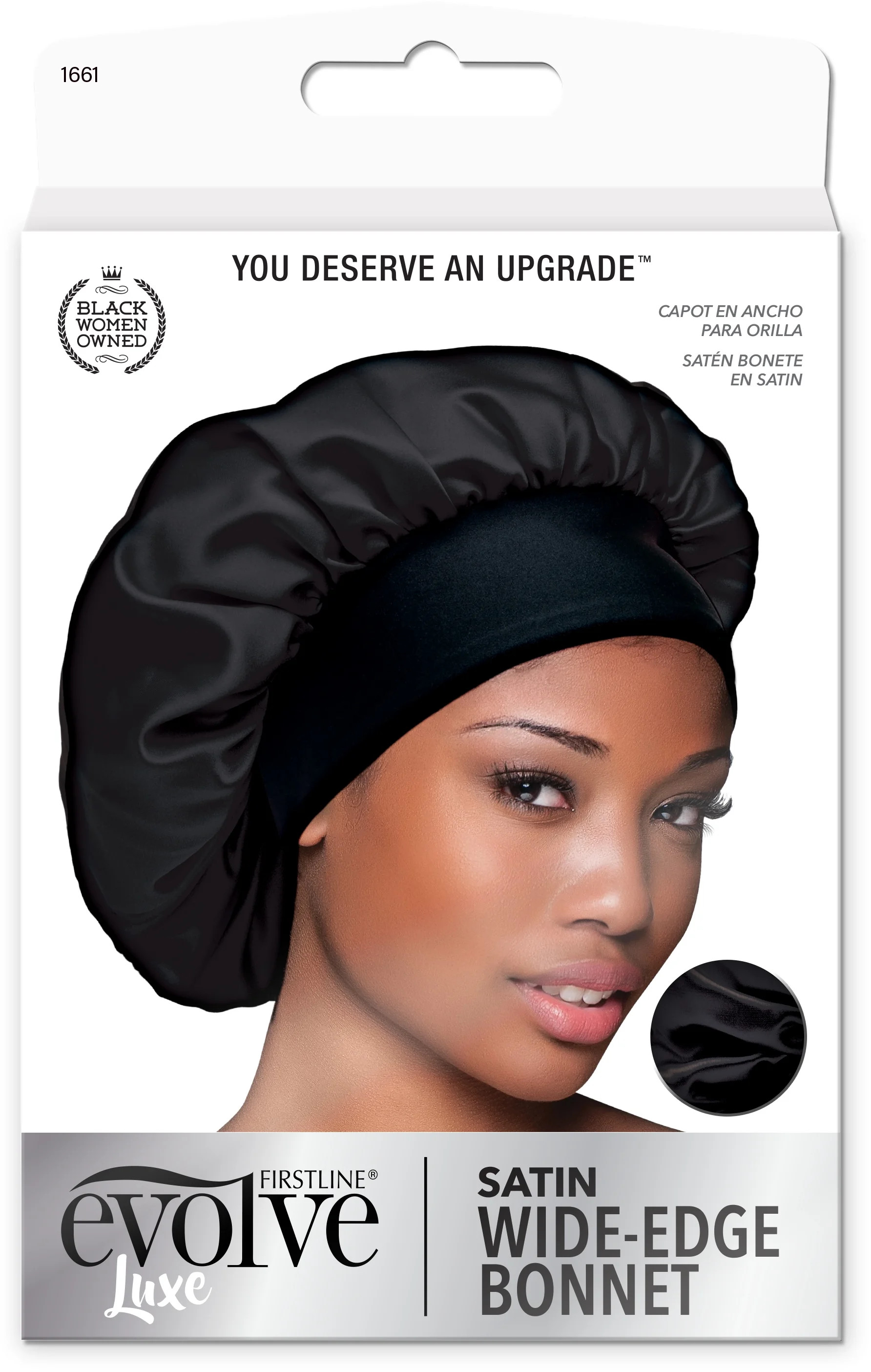 Evolve Luxe Satin Wide Edge Bonnet Black - Walmart.com | Walmart (US)