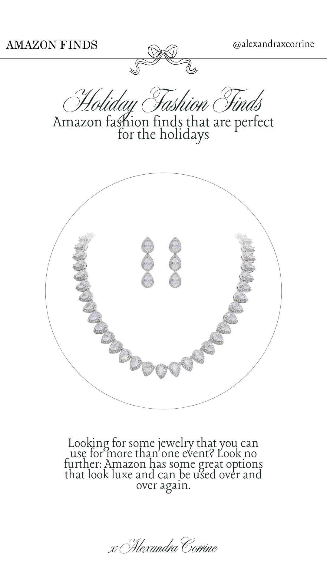 Chic Amazon holiday fashion finds 🤍❄️

Holiday outfit inspo, Christmas party outfit ideas, chic style inspo, amazon fashion finds, amazon accessories, formal wear, bougie on a budget, jewelry, earrings, necklace

#LTKSeasonal #LTKHoliday #LTKFindsUnder50