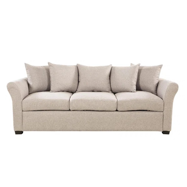 Santucci 80'' Round Arm Sofa with Reversible Cushions | Wayfair North America