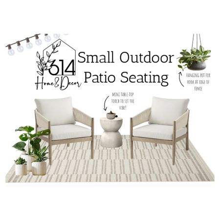 Love the look for a small outdoor patio area! 

Unable to link the exact chairs but linked similar 😊

#LTKStyleTip #LTKSeasonal #LTKHome
