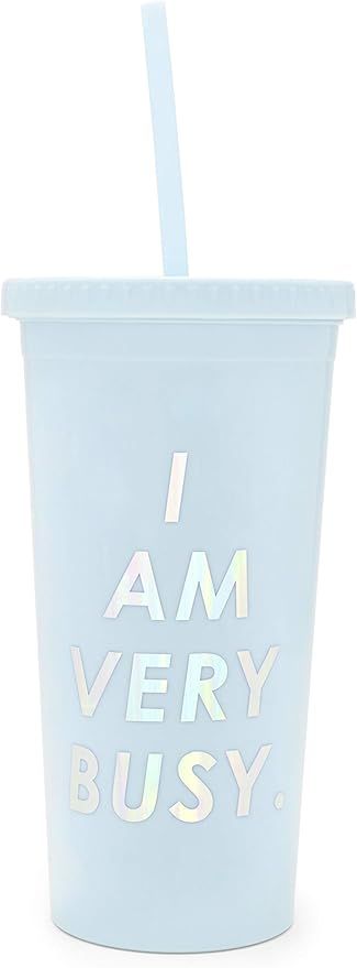 Ban.do Sayings Insulated Tumbler With Reusable Straw, 20 Ounce Travel Cup with Lid, I Am Very Bus... | Amazon (US)