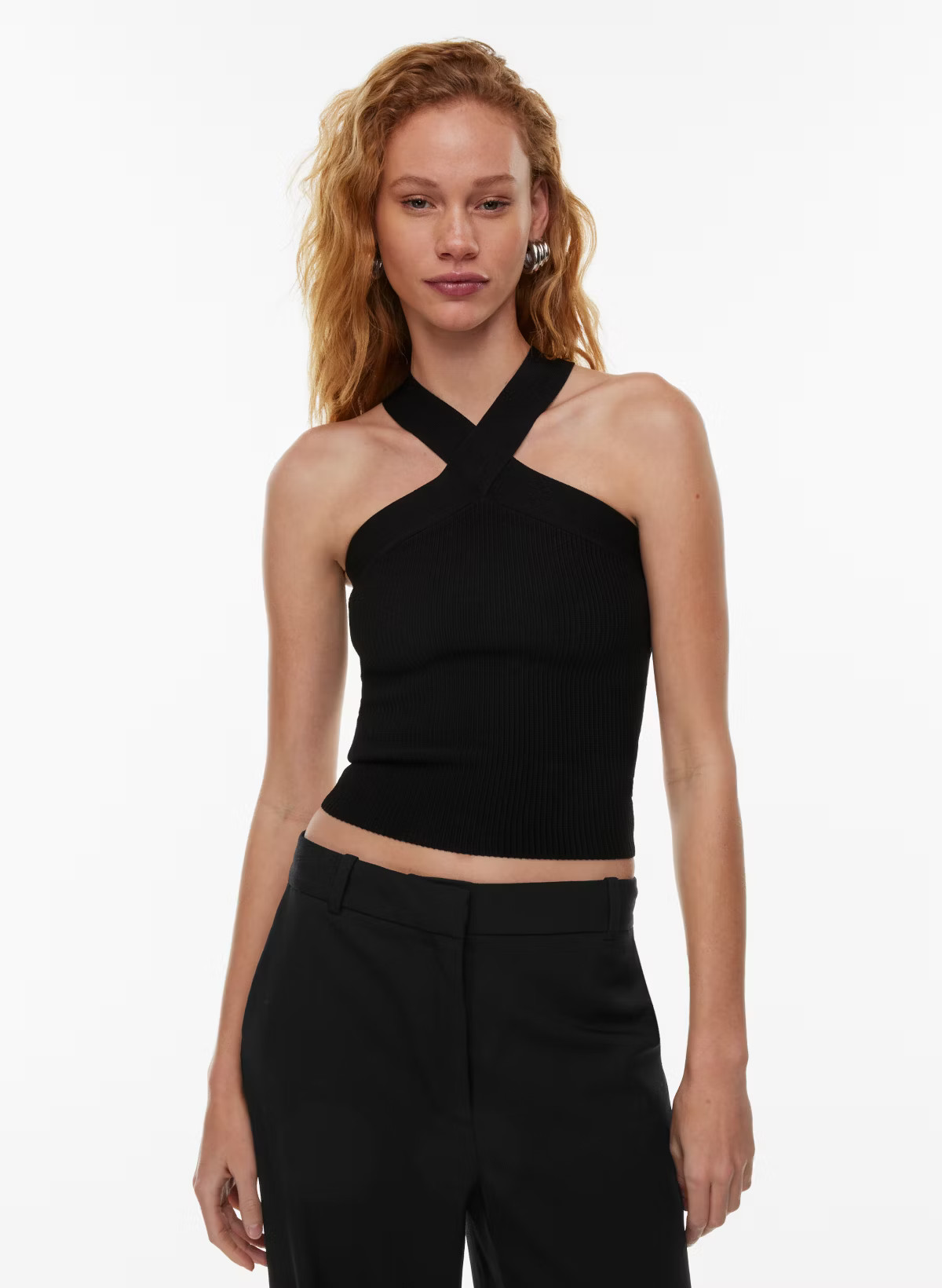 SCULPT KNIT CRISS CROSS TANK | Aritzia