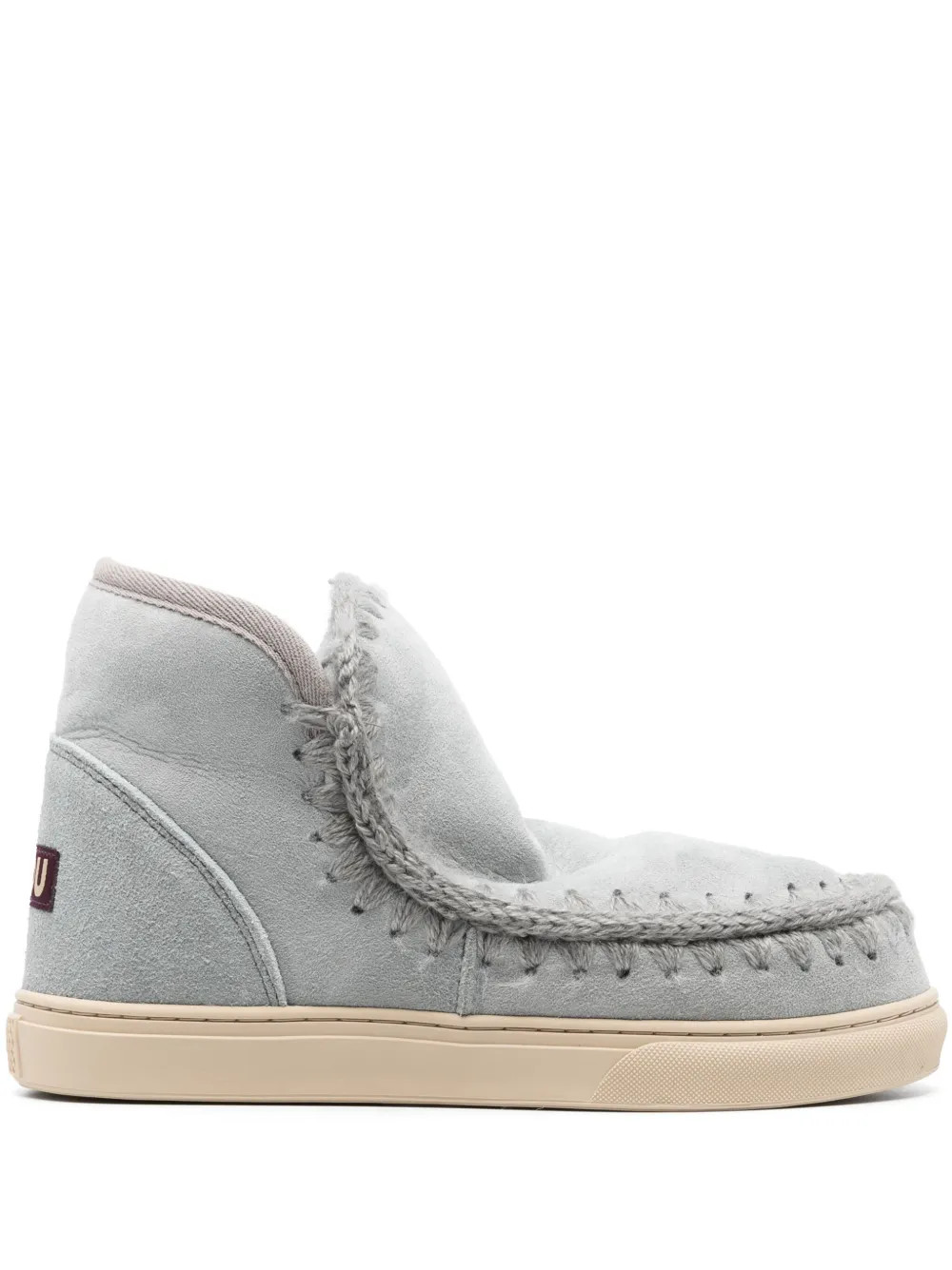 Mou crochet-trim Suede Boots - Farfetch | Farfetch Global