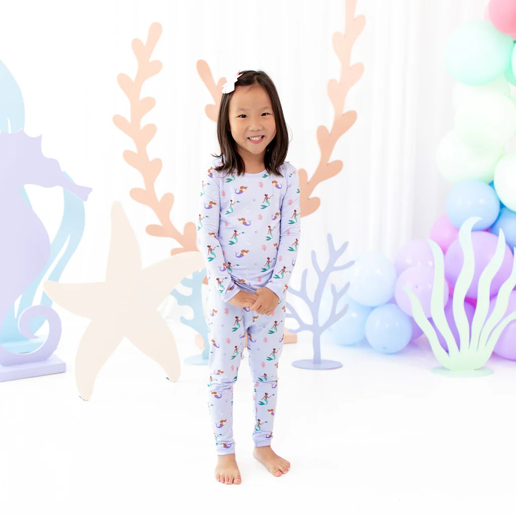 Long Sleeve Pajamas in Mermaid | Kyte BABY