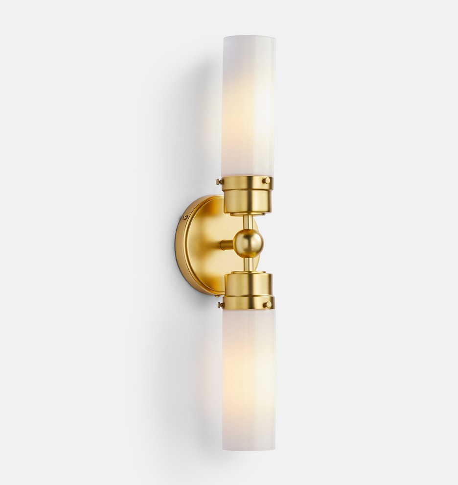 Howe Double Tube Wall Sconce
 | Rejuvenation | Rejuvenation