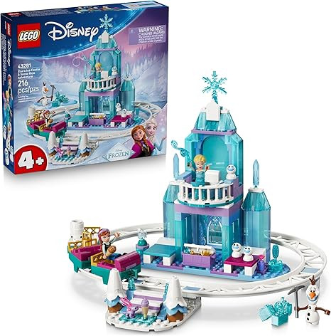 LEGO Disney Frozen Elsa’s Ice Castle & Snow Ride Adventure Building Toy - Frozen Toys for Girls... | Amazon (US)