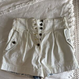 Ulla Johnson Women's Cream Button-Up Shorts | Poshmark