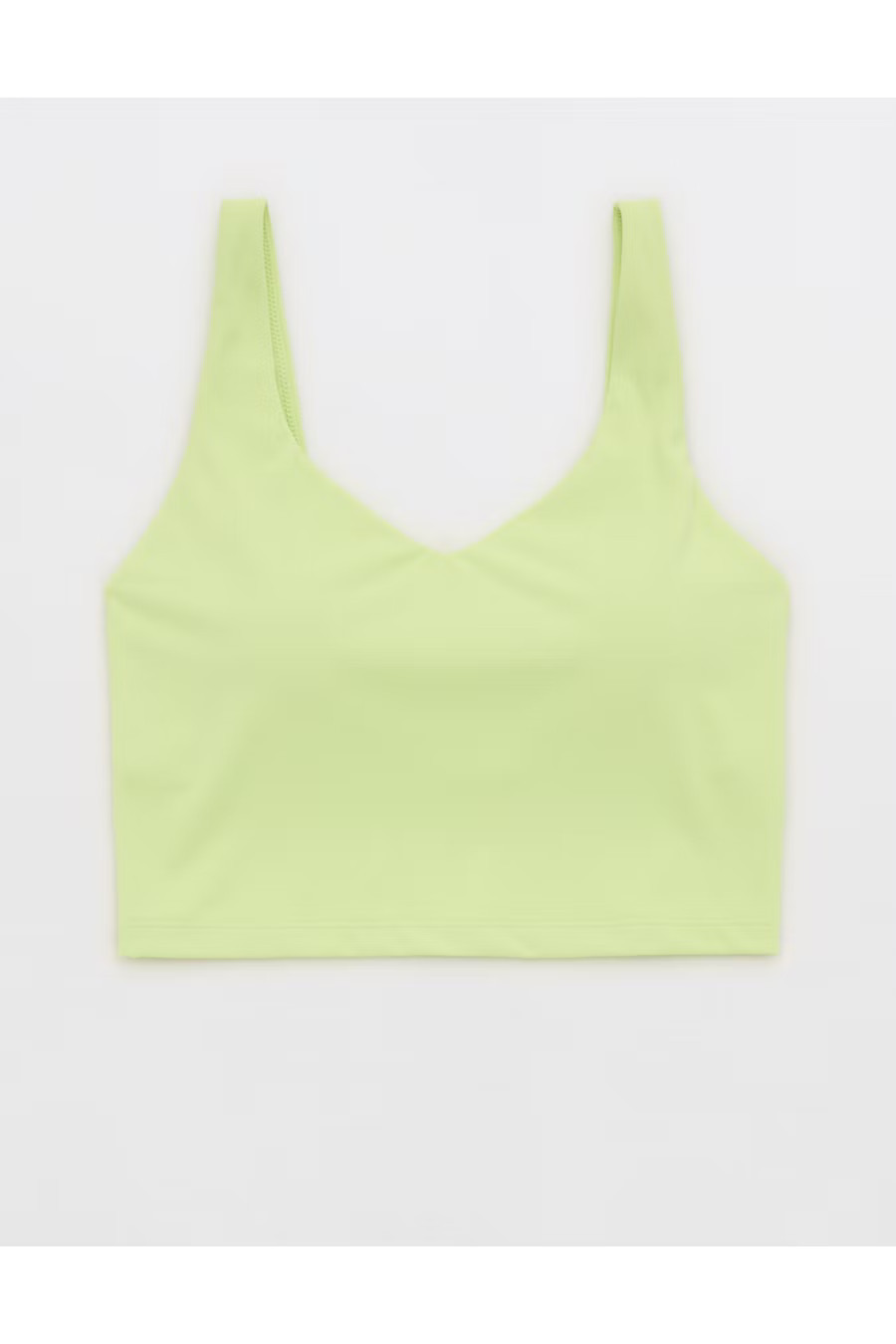 OFFLINE By Aerie Real Me Low Key Longline Sports Bra Women's Sharp Green XXS | Aerie
