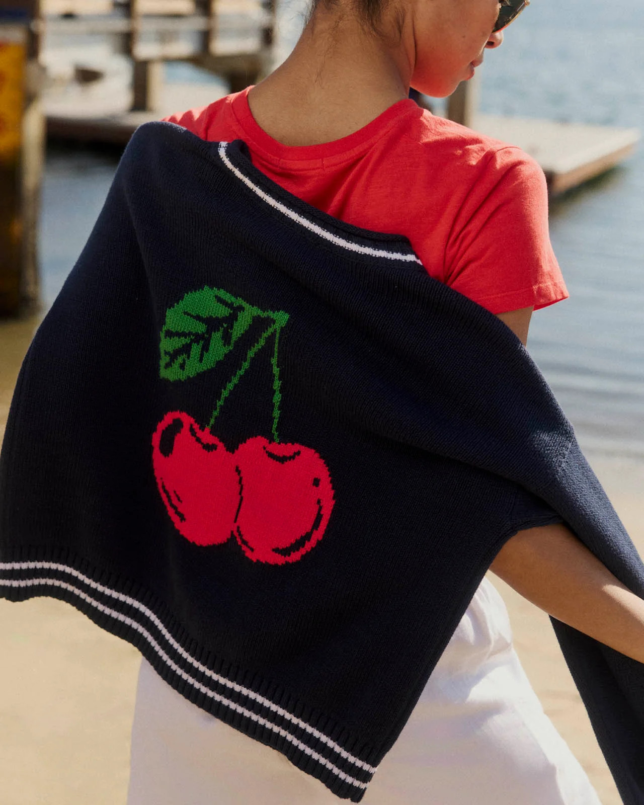 Splendid - Cherry On Top Sweater - Navy/White/Cherry | Splendid