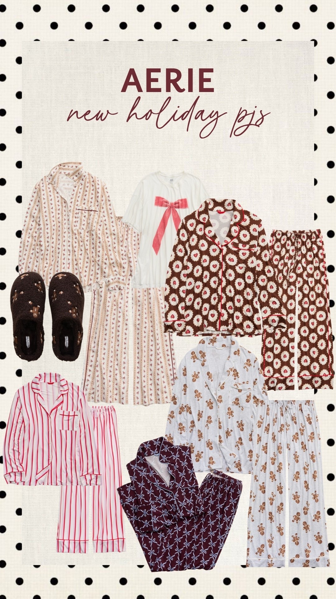 New aerie holiday pjs!