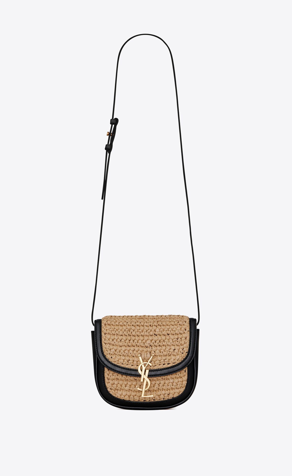 kaia small satchel in raffia and leather | Saint Laurent Inc. (Global)