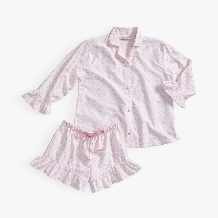 LoveShackFancy Floral Trellis Sateen Pajama Set | Pottery Barn Teen