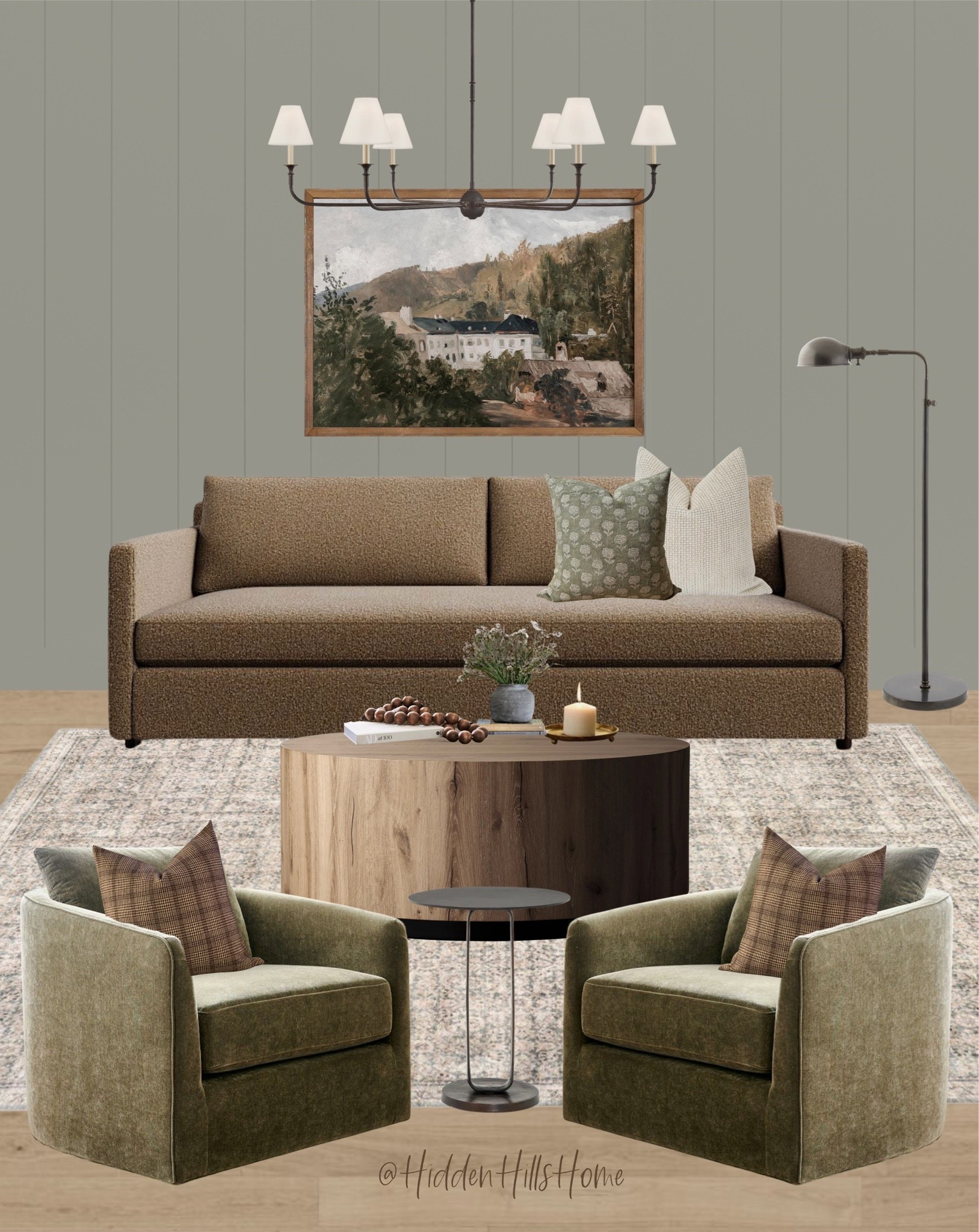Living room decor ideas, living room mood board, living room design, home decor, living room inspiration #livingroom
Wall color is SW Link Gray

#LTKHome #LTKSeasonal #LTKSaleAlert
